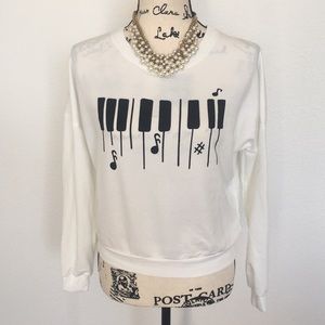 Piano keys sweater